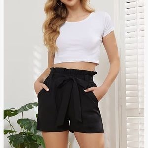 Paper bag shorts - S